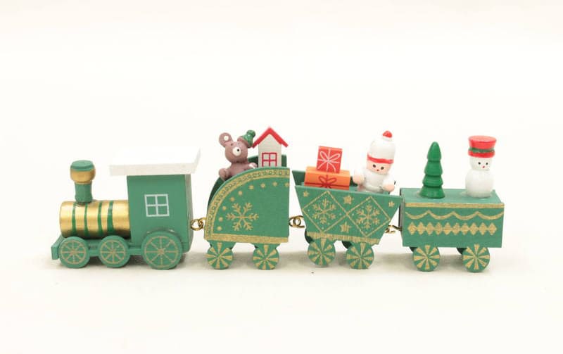 Xmas雑貨 選べる５色 木製 クリスマストレイン