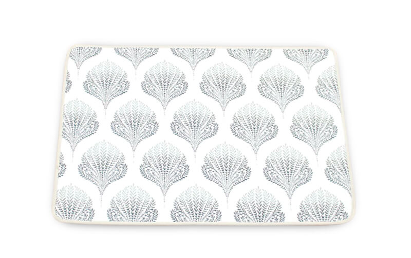 シェニール織 マット 約60×90cm [Herb Leaf]
