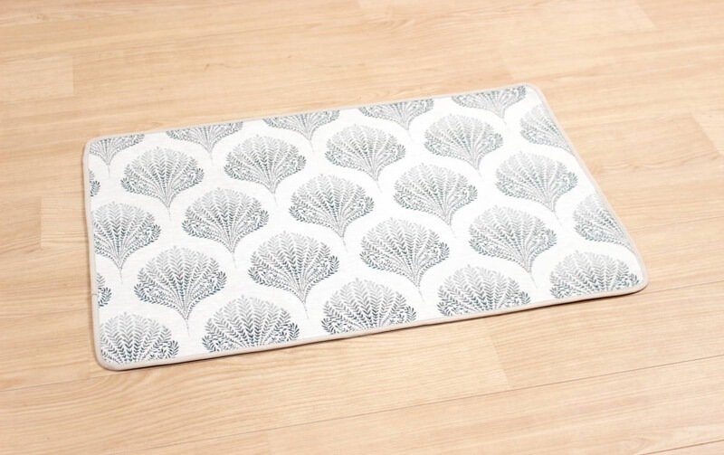 シェニール織 マット 約60×90cm [Herb Leaf]