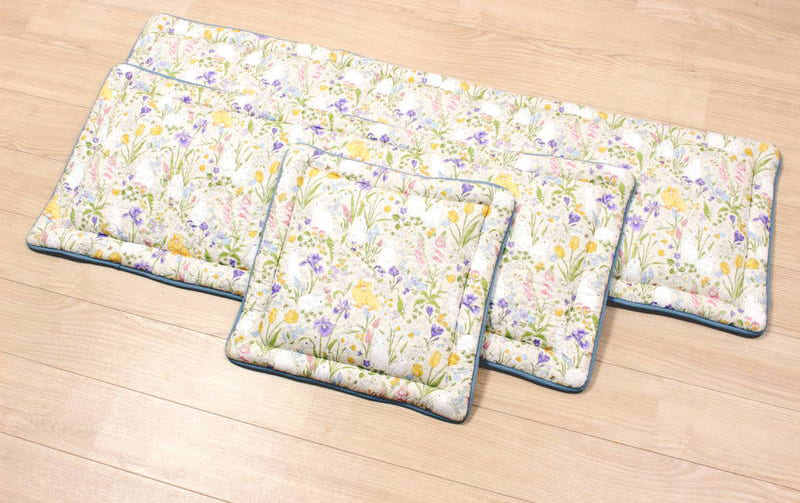 コットンキルト ロングシートクッション 約50×150cm [Lapin Quiltine]