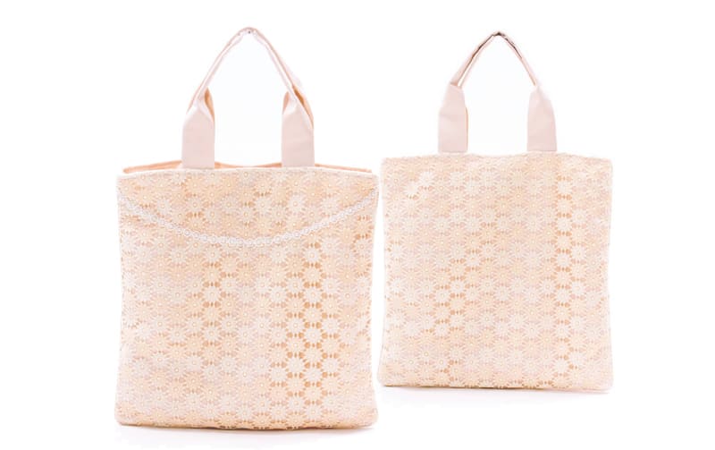 ギュピールレース スクエアバッグ 約35×35cm [Flower Ripples]