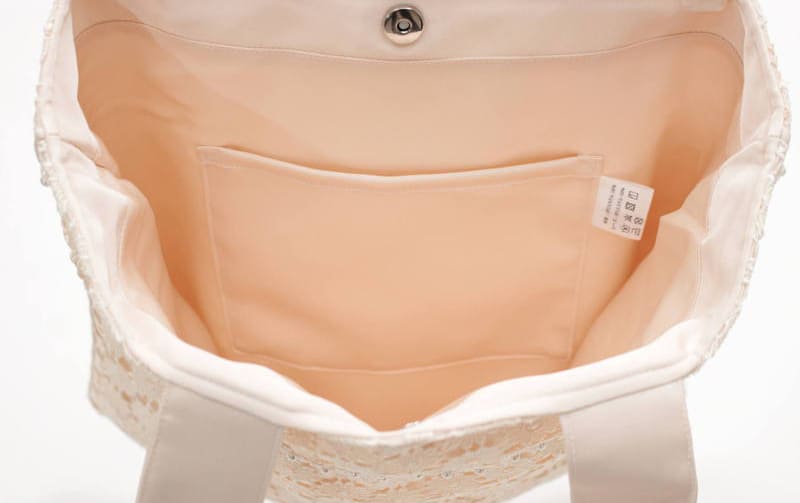 ギュピールレース スクエアバッグ 約35×35cm [Flower Ripples]