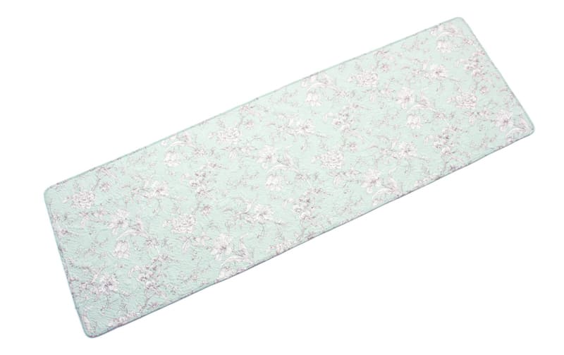 コットン多針キルト ロングマット 約58×180cm [calm mint]