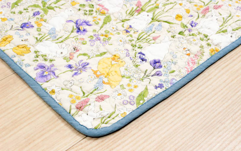 コットンキルト ロングマット 約60×120cm [Lapin Quiltine]