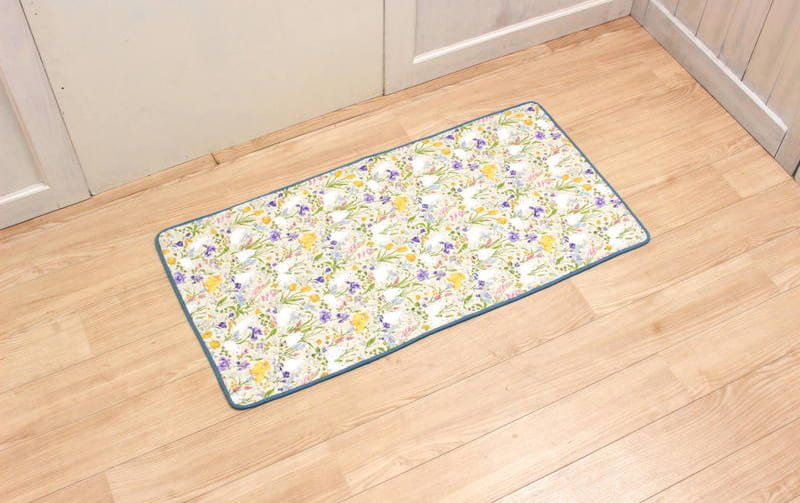 コットンキルト ロングマット 約60×120cm [Lapin Quiltine]