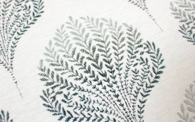 シェニール織 ロングシートクッション 約47×144cm [Herb Leaf]