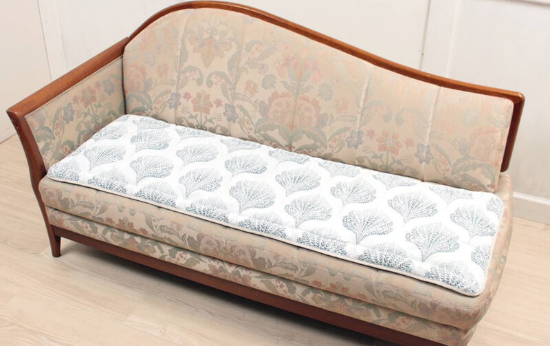 シェニール織 ロングシートクッション 約47×144cm [Herb Leaf]
