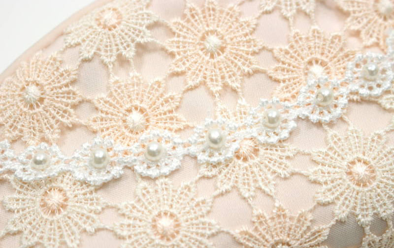 ギュピールレース 眼鏡ケース 約7×15.5×4cm [Flower Ripples]