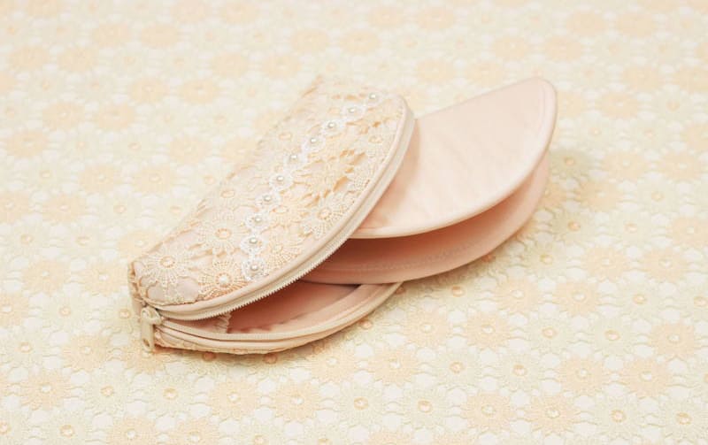 ギュピールレース 眼鏡ケース 約7×15.5×4cm [Flower Ripples]