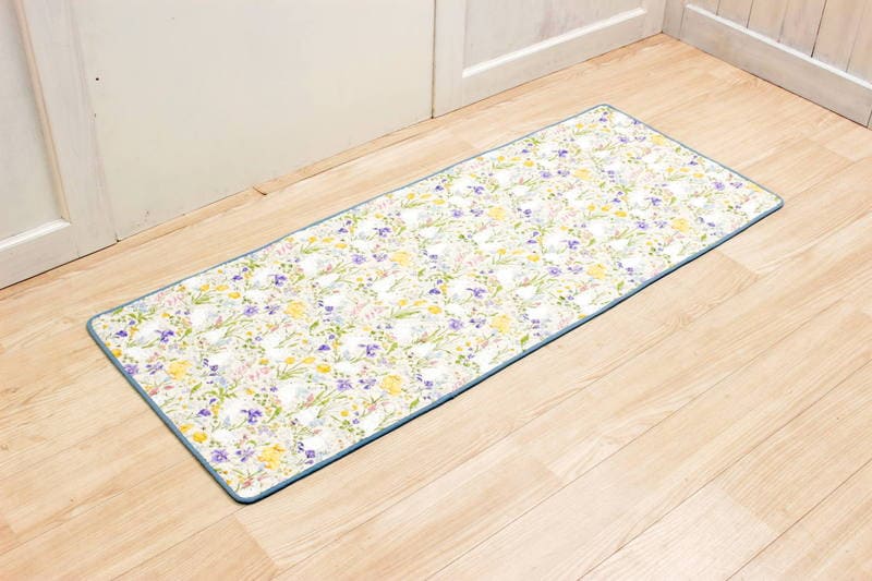 コットンキルト ロングマット 約60×150cm [Lapin Quiltine]