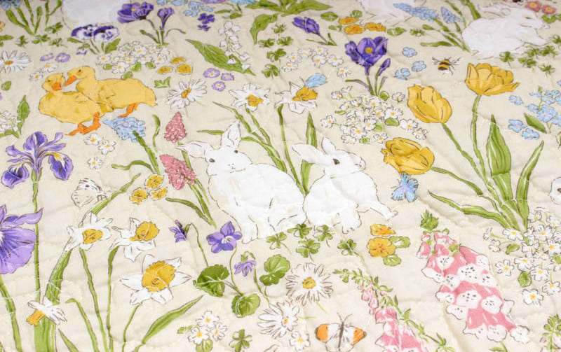 コットンキルト ロングマット 約60×150cm [Lapin Quiltine]