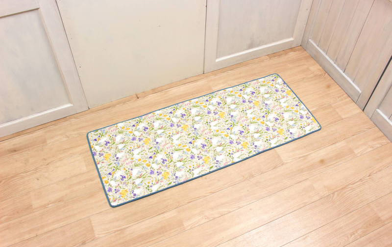 コットンキルト ロングマット 約60×150cm [Lapin Quiltine]