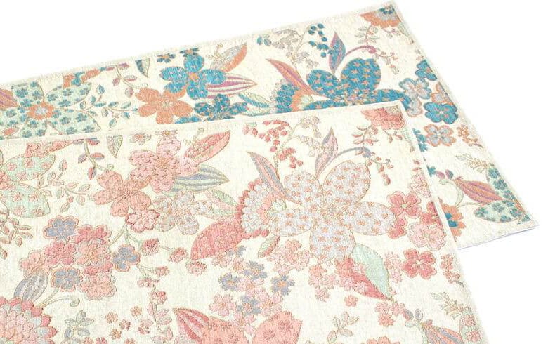 フラワー フロアマット 約50×80cm [Chenille]