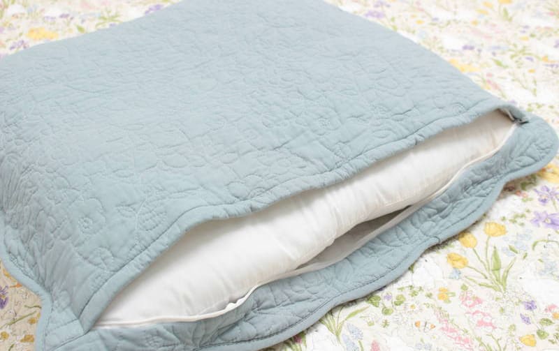 コットンキルト 座布団カバー 約55×59cm [Lapin Quiltine]