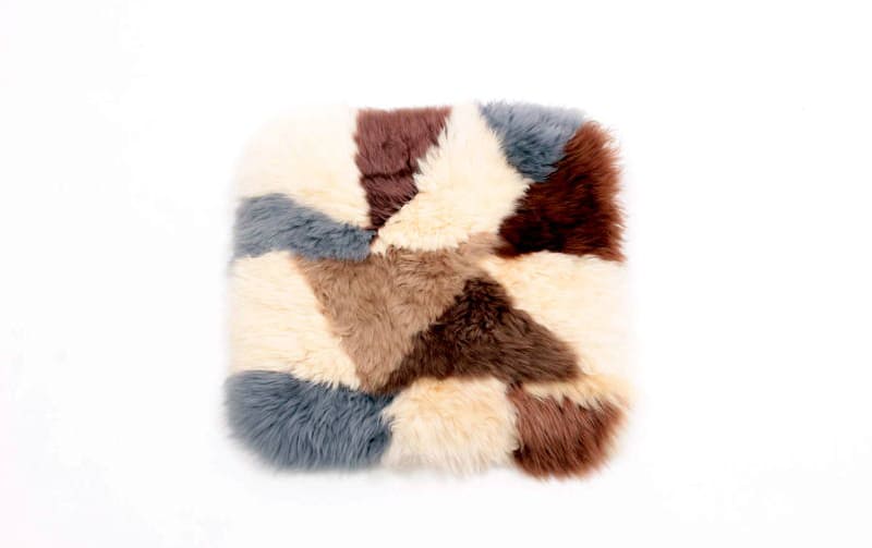 ムートン シートクッション 長毛ミックス 約40×40cm｜インテリアレース