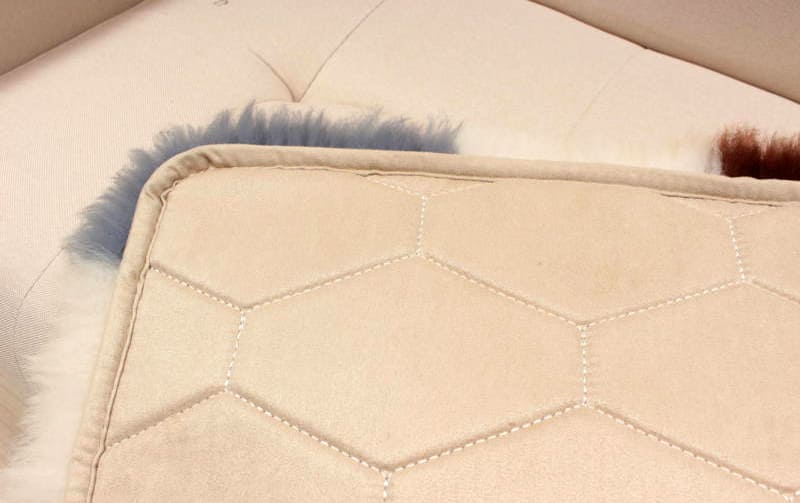 ムートン シートクッション 長毛ミックス 約40×40cm