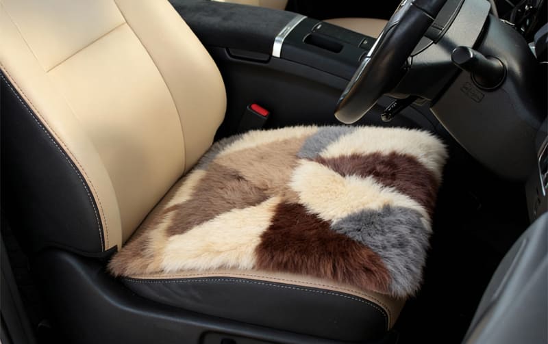 ムートン シートクッション 長毛ミックス 約40×40cm｜インテリアレース