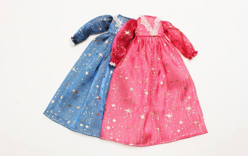 【着せ替え用】星屑柄 パーティードレスセット