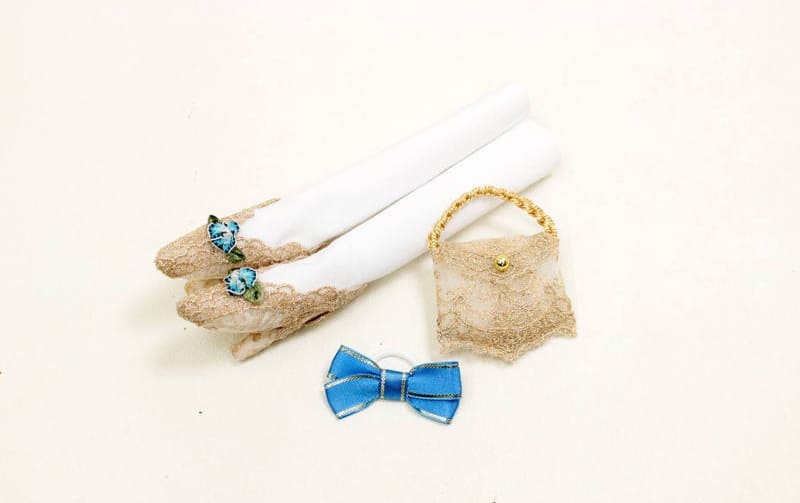 【着せ替え用】星屑柄 パーティードレスセット