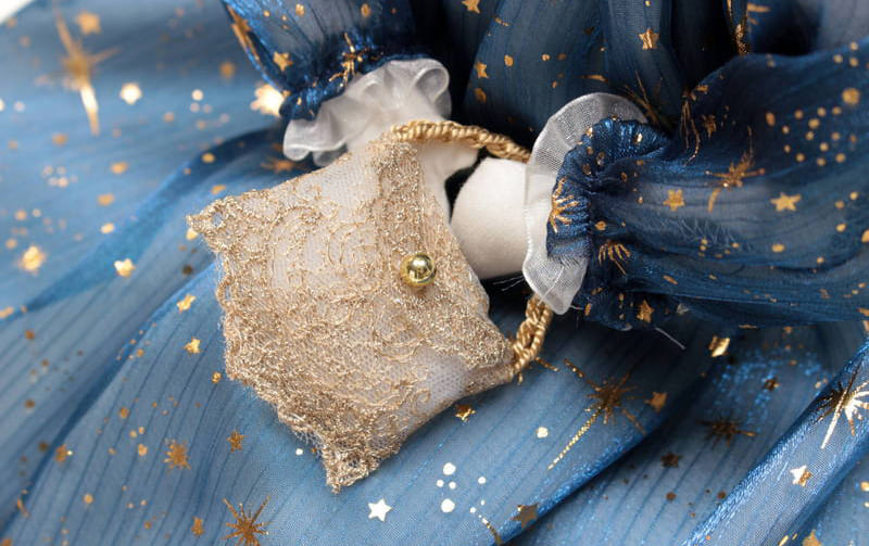 【着せ替え用】星屑柄 パーティードレスセット