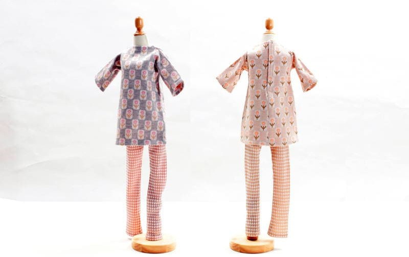 【着せ替え用】チュニック＆スリムパンツ セットアップ