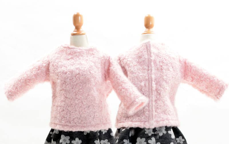 【着せ替え用】ふんわりピンクのもこもこラブリーニット