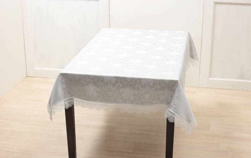 撥水ジャカード テーブルクロス 約130×170cm [Scintiller]