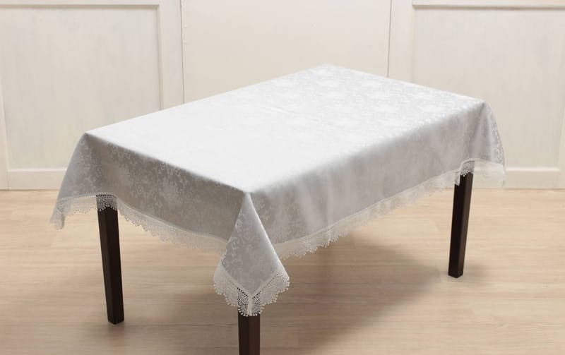 撥水ジャカード テーブルクロス 約130×170cm [Scintiller]