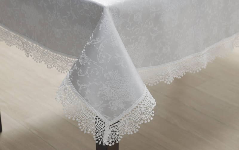 撥水ジャカード テーブルクロス 約130×170cm [Scintiller]