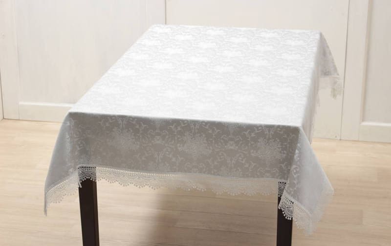 撥水ジャカード テーブルクロス 約130×170cm [Scintiller]