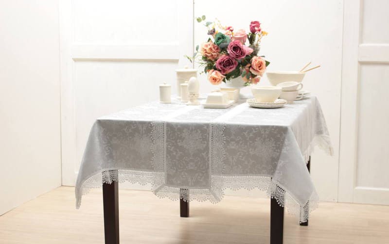 撥水ジャカード テーブルクロス 約130×170cm [Scintiller]