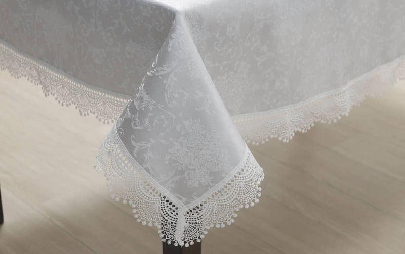 撥水ジャカード テーブルクロス 約130×200cm [Scintiller]