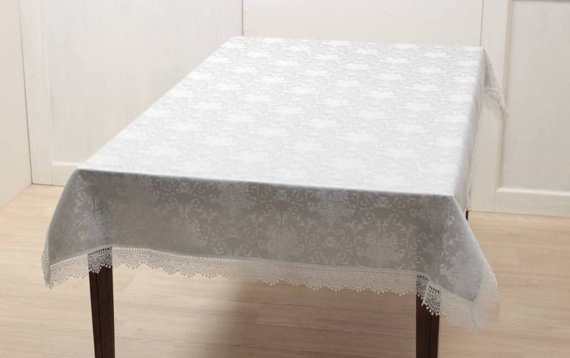 撥水ジャカード テーブルクロス 約130×200cm [Scintiller]