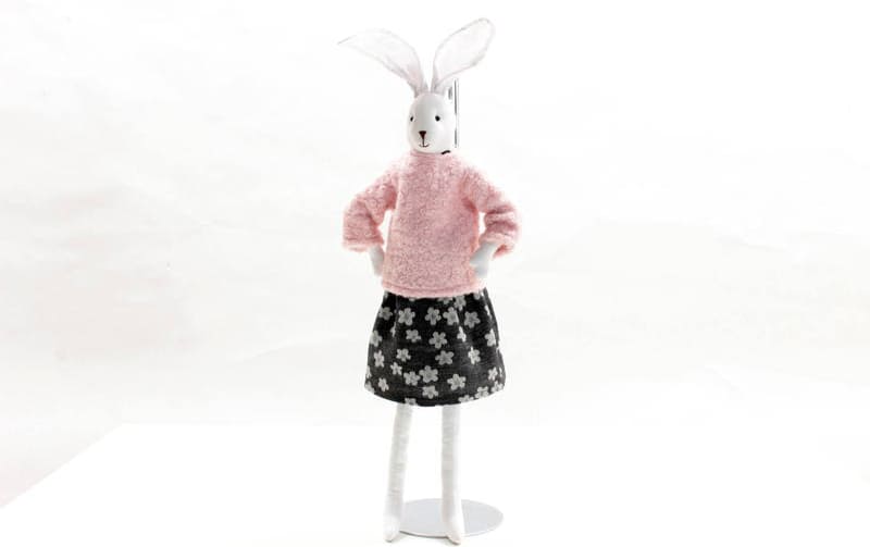 【着せ替え用】ジャカード織 モノトーン花柄スカート