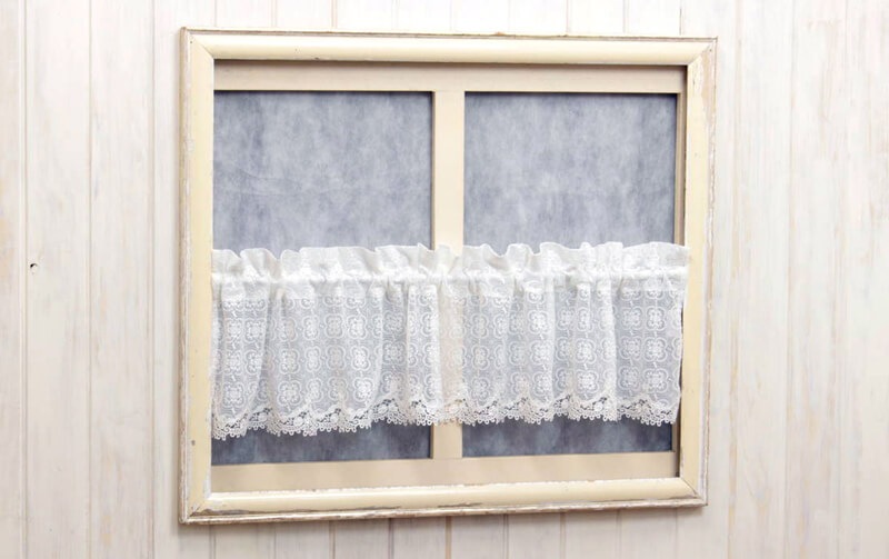 チュール＆ギュピール カフェカーテン 約120×30cm [Whisper]