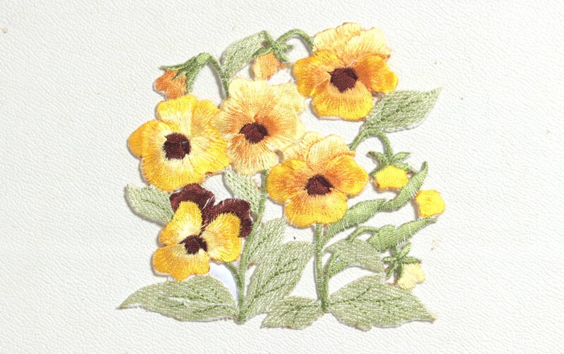 刺繍 コースター 約12×12cm [viola]