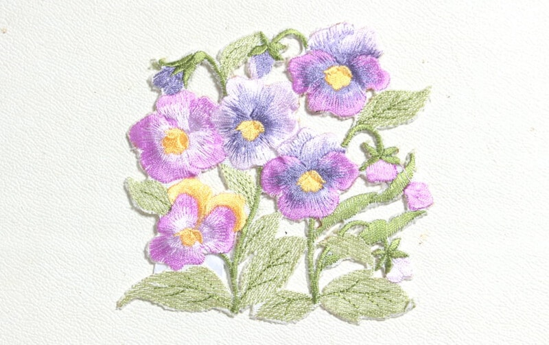 刺繍 コースター 約12×12cm [viola]