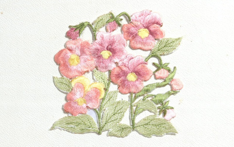 刺繍 コースター 約12×12cm [viola]