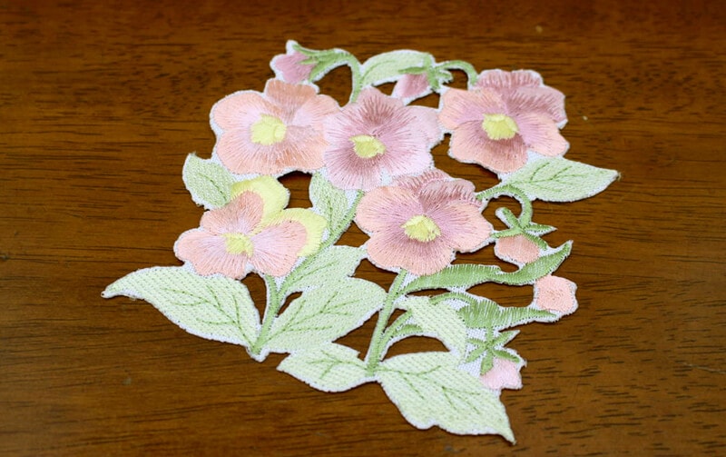 刺繍 コースター 約12×12cm [viola]