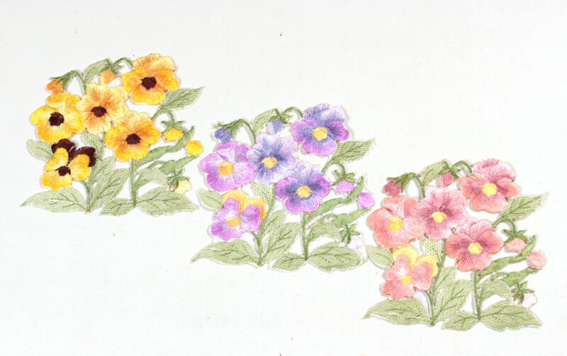 刺繍 コースター 約12×12cm [viola]