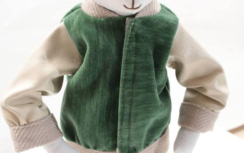 【着せ替え用】グリーン×ベージュ おしゃれスタジャン