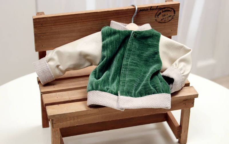 【着せ替え用】グリーン×ベージュ おしゃれスタジャン