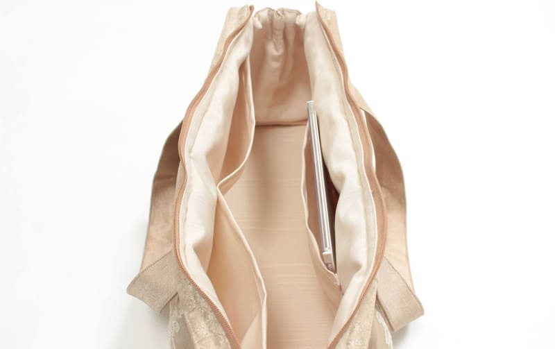 ジャカード織 横型バッグ 約35×18×13cm [La Briller B]