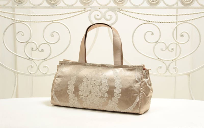 ジャカード織 横型バッグ 約35×18×13cm [La Briller B]