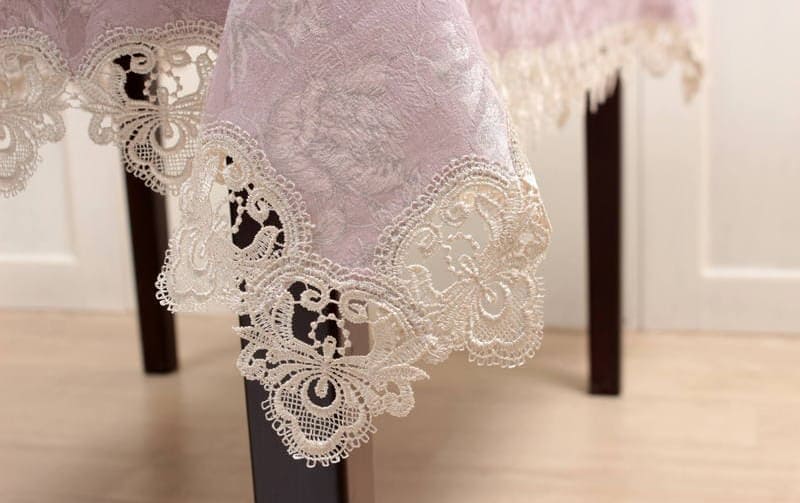 撥水ジャカード織 テーブルクロス 約130×170cm [Amethyst]