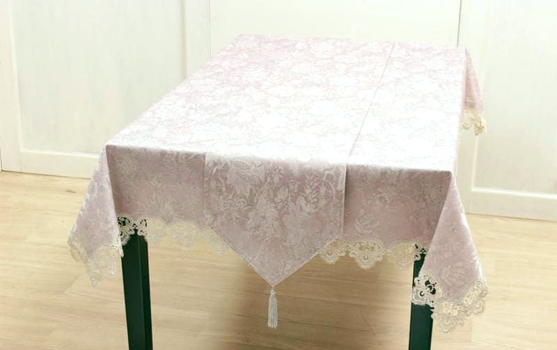 撥水ジャカード織 テーブルクロス 約130×170cm [Amethyst]