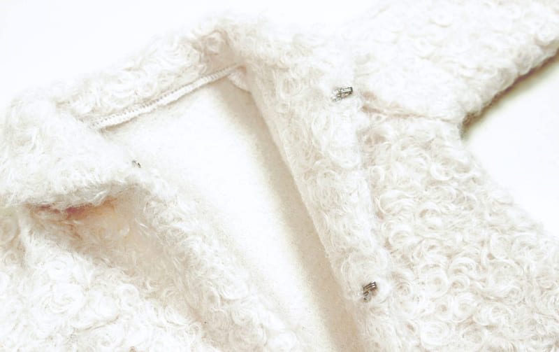 【着せ替え用】プードル巻き毛コート＆スカーフ