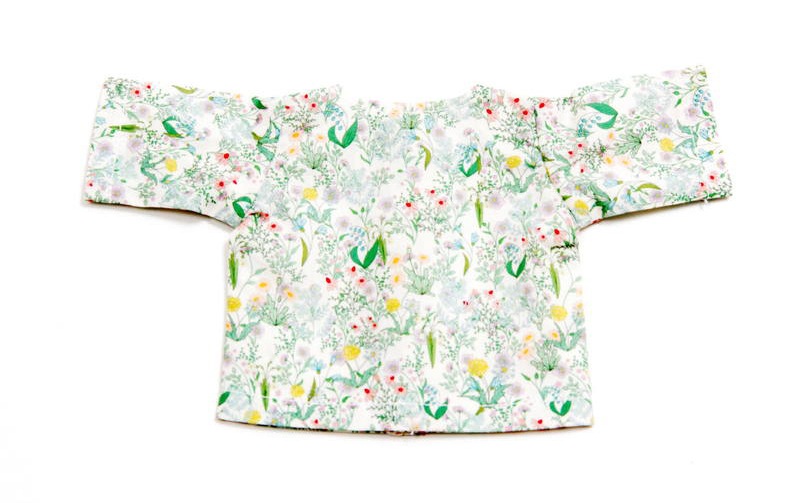 【着せ替え用】ボタニカル柄シャツ 約11.5×20cm