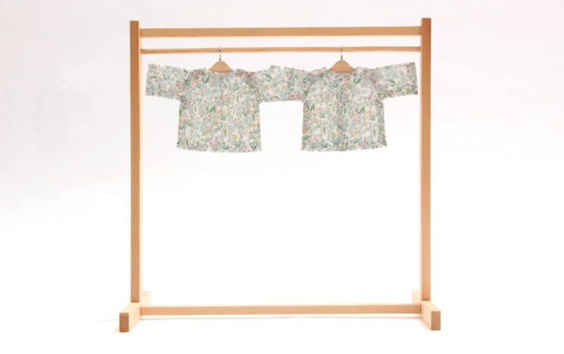 【着せ替え用】ボタニカル柄シャツ 約11.5×20cm