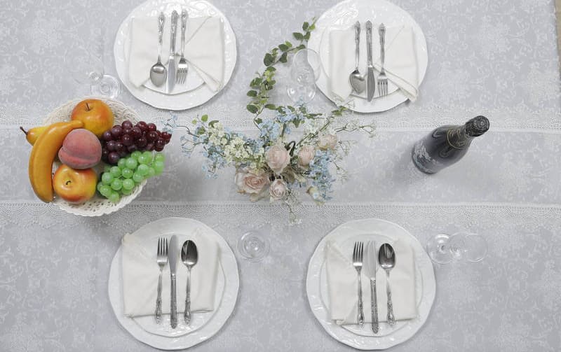 撥水ジャカード テーブルランナー 約30×180cm [Scintiller]